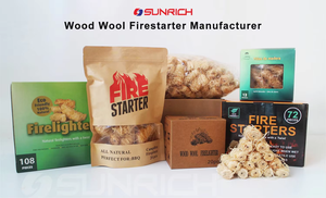 SUNICH Wood Wool <strong>Firelighter</strong> 200Pcs Waterproof Natural Fire Starter Stick with 8-10 Minute Burn for Indoor Outdoor Made in China - Product Image 5