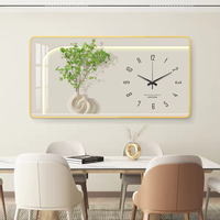 Peinture décorative moderne de salle à manger horloge murale de salon horloge murale de fond de table peinture murale