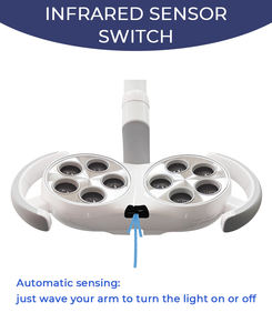 Lampada a LED a doppio colore a 10 fori per l'illuminazione di trattamenti dentali nelle cliniche - Product Image 5