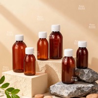 Bouteille de médicament liquide personnalisée en PET avec échelle graduée, étiquettes personnalisées pour sirop contre la toux et autres médicaments 2OZ 4OZ 8OZ 16OZ