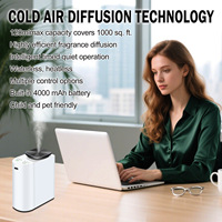 Diffuseur d'huiles essentielles pures sans eau 5-120 ml, recharge rapide Type-C 3,7 V 4000 mAh, parfum tendance 2026