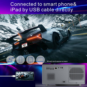 Topleo Full HD 1080p 4K Smart <b>Android</b> LCD <b>Projector</b> With Stereo and Built-in Speakers Portable Home H96 Led <b>Projector</b> Cheap H96 - Product Image 2