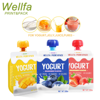 Bolsas Réutilisable Quad Seal Gelée Boisson Boisson Bébé Alimentaire Bec Poche Purée De Fruits Jus Yaourt Bec Emballage Poche