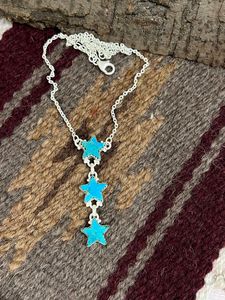 Collier en argent sterling fait à la main avec turquoise Kingman, bijoux pour femmes, pendentif cadeau - Product Image 4