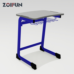 Muebles Escolares Modernos, Silla Individual de Plástico, Escritorio de Madera para Estudiantes con Porta Lápices - Product Image 5