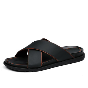 Sandalias Cruzadas con Tiras para Hombre, de Cuero Genuino, Suela de EVA, Estilo Casual de Verano - Product Image 5