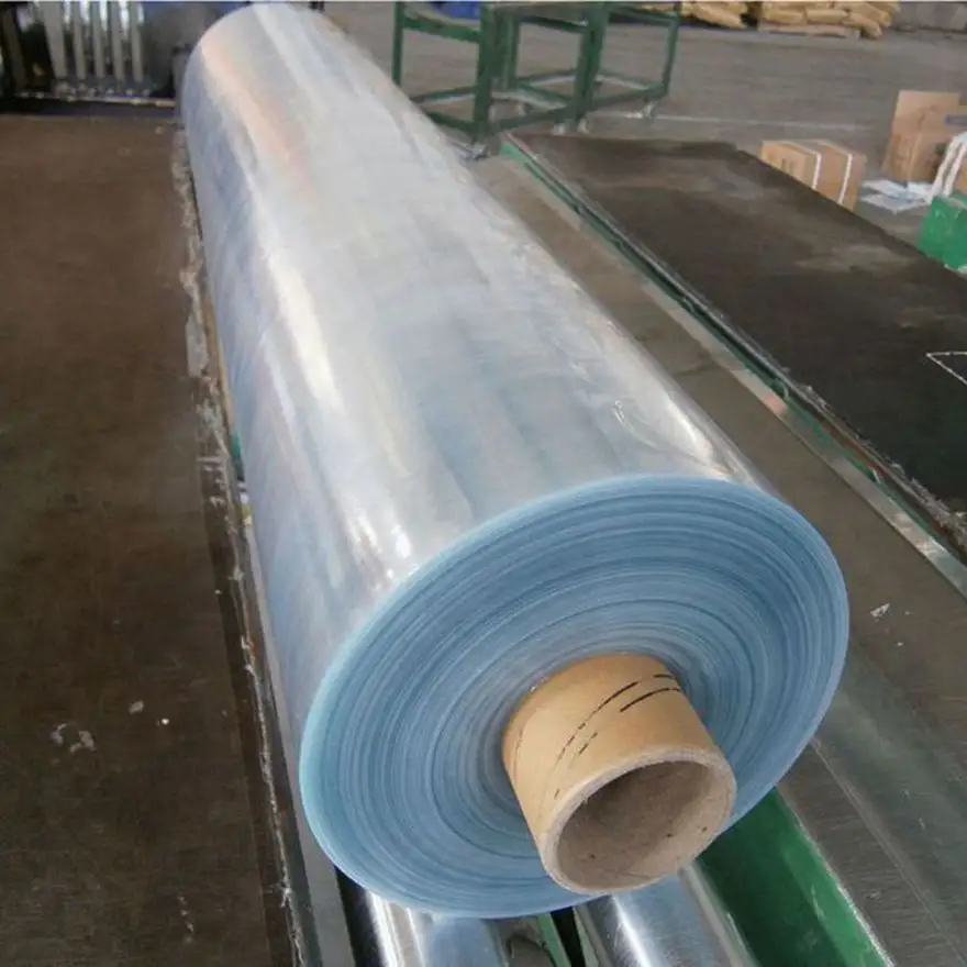 Light Blue Transparent PVC Plastic Film For Plastic Products And Bags