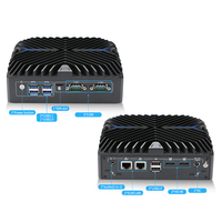 PC Mini LAN ganda generasi 12 Intel Core I5 1235U tanpa kipas PC Industri Mini 2COM 2HD tampilan layar ganda DDR4 RAM colokan AS