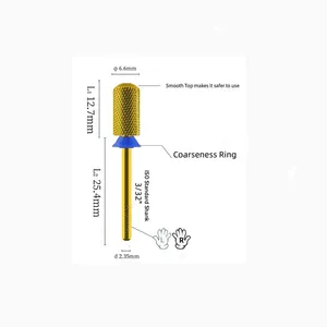 Large Barrel Smooth Top <b>Bits</b> Nail <b>drill</b> <b>bits</b> Remove gel carbide Manicure tool Nail accessories Hot sale - Product Image 3