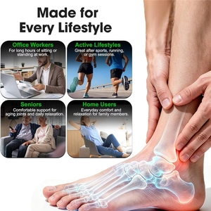 6 Wärmestufen 3 Vibrationsmodi Knöchel-Heizkissen 3-in-1 Kabelloses Fuß- und Wadenmassagegerät zur Schmerzlinderung - Product Image 4