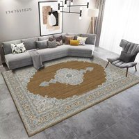 Tapis de salon en peluche courte lavable, style bohème, imperméable, à motifs floraux, fabriqué en Chine