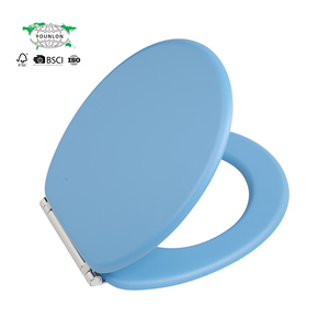 Siège de toilette en bois moulé <span class=keywords><strong>bleu</strong></span> océan à fermeture douce et à dégagement rapide avec finition mate - Product Image 1