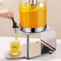 Distributeur de boissons pour restaurant, 8L, à coupelles individuelles, pour jus de fruits et boissons froides, avec seau à glace