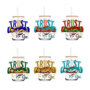 Snack Trust No One UV DTF Transfers Stickers Decals For Libbey Cold Cups Mugs Tumbler Waterproof DIY Logo Hip Pop