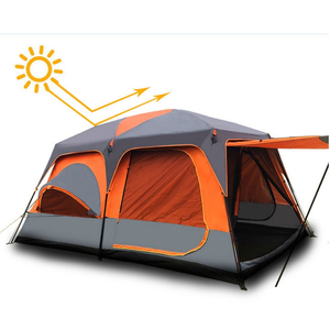 Tente de camping en gros de Chine, deux chambres, double couche, pour la famille, pour le camping en plein air - Product Image 1