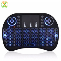 Xlintek 2026 Teclado Inalámbrico Mini I8 de 2.4GHz con Retroiluminación, Panel Táctil, Air Fly Mouse, Caja de Regalo de Plástico, Android TV Box