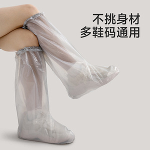 FaSoLa Waterproof Shoe <b>Covers</b> High-top Thickened Anti-slip Rain <b>Boots</b> Disposable Unisex Outdoor Use - Product Image 4