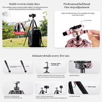 Tripod Ponsel Multifungsi yang Dapat Disesuaikan, Ringan, Portabel, Penyangga Kamera Digital dan Ponsel, Tripod Meja