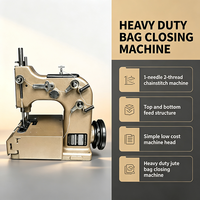 Machine à coudre GK8-4 à aiguille simple et double fil pour la fermeture de sacs, alimentation supérieure et inférieure, sans coupe-fil, pour la fermeture de sacs en jute/tissu de toile.