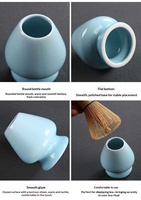 Support en céramique pour Chasen, design sportif, idéal pour le voyage, support pour fouet à matcha, outil à matcha, support pour fouet à thé Chasen Naoshi, logo personnalisé