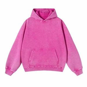 Hoodies surdimensionnés personnalisés de haute qualité 420 g/m², style vintage délavé, col rond, sans impression, effet délavé à l'acide - Product Image 2