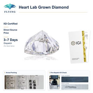 IGI <b>Certificate</b> Heart Brilliant Cut Fancy Intensive Lab Growth Diamond CVD - Product Image 2