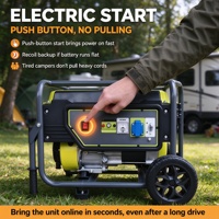 Générateur portable 5000 W, sortie 230 V 12 V CC, démarrage électrique pour le camping, la caravane et l'alimentation des bateaux
