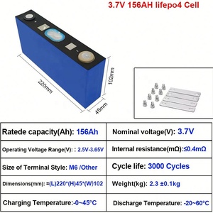 แบตเตอรี่ลิเธียมไอออน CATL Nmc 3c แบบแท่งปริซึม ชาร์จได้ 3.7v 150ah 147ah 156ah 163ah NCM - Product Image 2