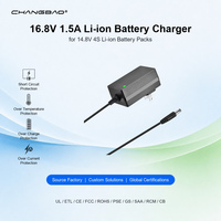 Chargeur de batterie Li-ion 16,8 V 1,5 A pour packs de batteries au lithium 4S 14,8 V, mode de charge CC CV, chargeur de batterie Li-ion 16,8 V 1,5 A
