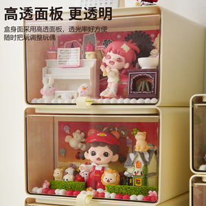 Blind <b>Box</b> Figurine Display <b>Box</b> Drawer Style Acrylic Transparent Organizer Desk <b>Storage</b> <b>Stackable</b> With Lid And Compartments - Product Image 2