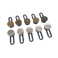 Nouveau produit en promotion : Extension de taille ronde en plastique pour jeans, avec boucle extensible, détachable et réglable, pour pantalons, Chine