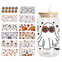 Autocollants en vinyle UV pour tasses et transferts pour T-shirts, motifs dessin animé café, pour l'USA, en plastisol pour café