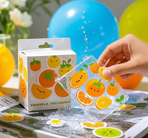 パーソナライズされたダイカットカスタムアップルバナナステッカーラベルカラフルなデザイン装飾漫画フルーツステッカー - Product Image 4