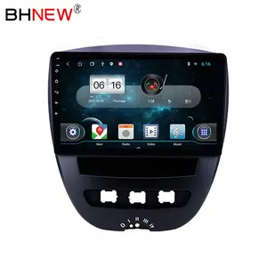 9 pulgadas Android auto Radio Multimedia reproductor para Peugeot 107 Toyota Aygo Citroen C1 2005-2014 navegación GPS unidad de cabeza