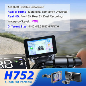 Navegador para Motocicleta H752 de 5 Pulgadas con Pantalla IPS, Cámara Frontal IPX8, Carplay Inalámbrico - Product Image 2