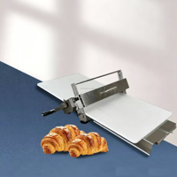 Laminoir à pâte commercial pliable en acier inoxydable pour boulangerie, utilisation manuelle pour farine de blé et lait