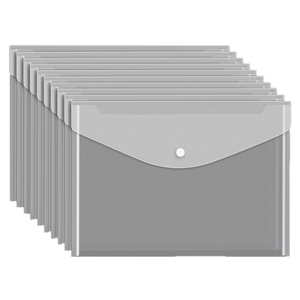 Pochettes à Boutons en PP Format A4, Fermeture à Cordon, Élargissement de 1-1/4 po, Enveloppes en Plastique Transparent pour Usage Domestique et Professionnel - Product Image 5