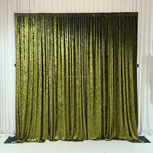 <span class=keywords><strong>Tende</strong></span> di Lusso Personalizzate in Velluto Schiacciato <span class=keywords><strong>Verde</strong></span> Smeraldo per Soffitti, Decorazioni per Matrimoni, Eventi e Feste - Product Image 2