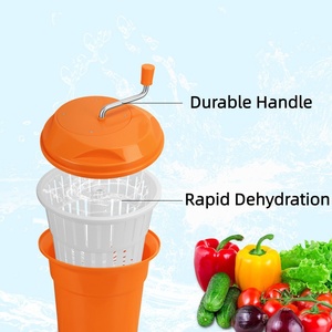 <span class=keywords><strong>Essoreuse</strong></span> <span class=keywords><strong>à</strong></span> légumes manuelle <span class=keywords><strong>à</strong></span> <span class=keywords><strong>salade</strong></span> <span class=keywords><strong>manivelle</strong></span> cuisine fruits eau alimentaire déshydrateur panier plastique acier inoxydable sans Bpa - Product Image 2