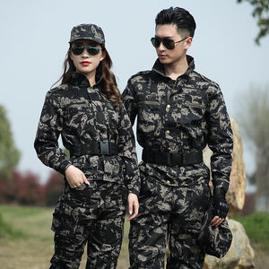Siyah kamuflaj üniforma Set siyah şahin özel kuvvetler taktik üniforma ünitesi eğitim üniforma - Product Image 4