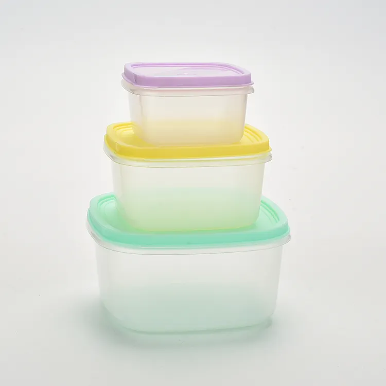 Boîtes de cuisine en PP avec couvercles, ensemble de 3, boîtes de stockage d'aliments en plastique, avec congélateur de microfibres et lave-vaisselle, 10 pièces