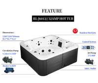 Jacuzzi spa al aire libre, jaccuzi 6, bañera de hidromasaje grande