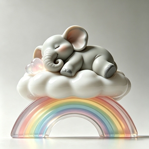 Scultura di <span class=keywords><strong>Elefante</strong></span> Arcobaleno BZY Personalizzabile, <span class=keywords><strong>Grande</strong></span> Decorazione da Esterno o da Tavolo per Arredamento Casa, Scultura in Resina - Product Image 4