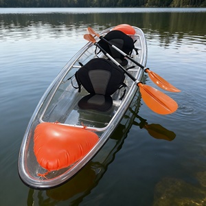 Buen <span class=keywords><strong>Precio</strong></span> 2 Persona <span class=keywords><strong>transparente</strong></span> <span class=keywords><strong>kayak</strong></span> mano remo barco de placer policarbonato claro <span class=keywords><strong>kayak</strong></span> de pesca - Product Image 2