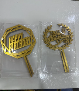 Paquete <span class=keywords><strong>de</strong></span> 10 Adornos Acrílicos para Pastel <span class=keywords><strong>de</strong></span> Feliz Cumpleaños, Decoración para Pastel, Accesorios para Fiestas <span class=keywords><strong>de</strong></span> Cumpleaños y Baby Shower - Product Image 2