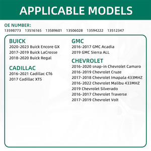 13598773 <span class=keywords><strong>TPMS</strong></span> Cảm biến áp suất lốp 433Mhz 13516165 13540602 cho Buick Lacrosse Regal Cadillac CT6 Chevrolet Camaro Cruze Malibu - Product Image 6