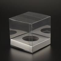Boîte d'emballage transparente en PVC recyclable Cholyn, petite et carrée, pour cupcakes, sushis, jus