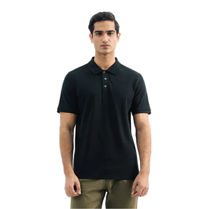 Chemise polo de golf pour homme 100% coton, manches longues, unie, décontractée, couleur unie, brodée, douce - Product Image 5