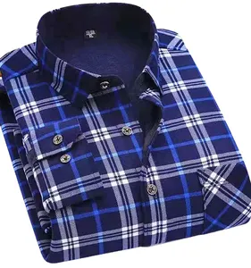 OEM\ODM Chemise Pour Homme Custom Checker 100% Cotton Wholesale Latest Design In 2022 Flannel Shirt For Men Long Sleeve