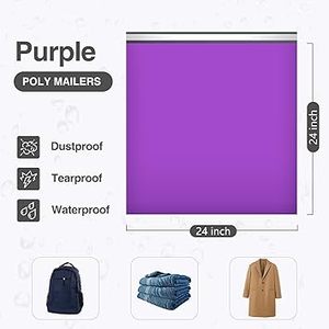 Sacs d'expédition en polybulle Huamaohengchun 24x24 pouces, violets, lot de 100, robustes, épais, auto-adhésifs, imperméables - Product Image 3